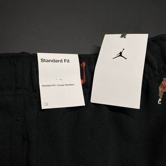 Nike Jordan Essentials AOP Fleece Joggers Black DH3519-010 Men's Sizes Vintage - Picture 4 of 9